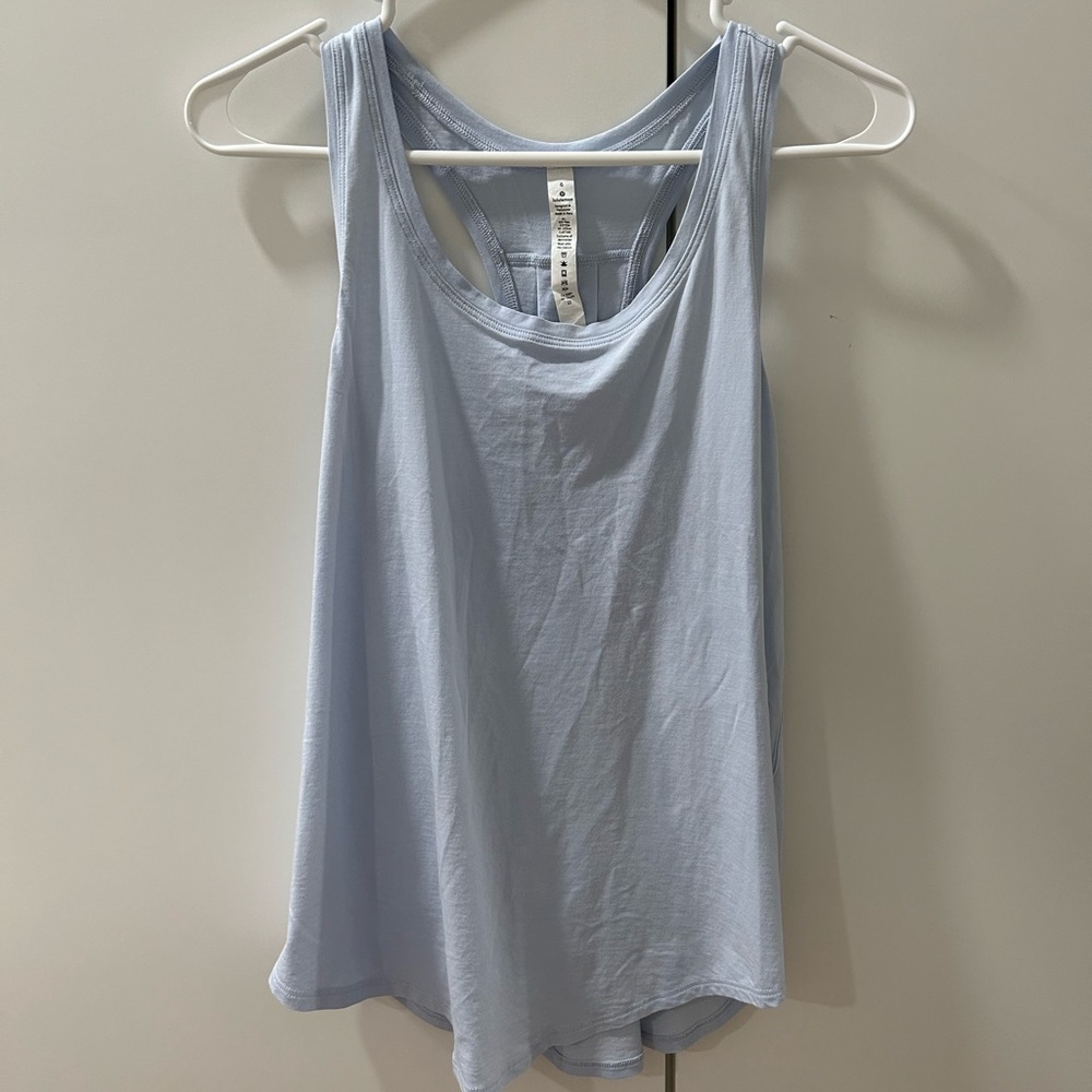 LULULEMON blue razorback tank top in size 6